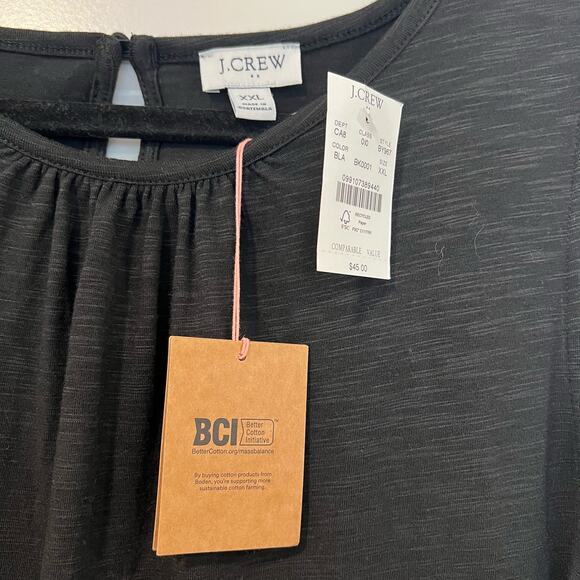 NWT J Crew Black Sleeveless Tank Top Size XXL Plus Size - Picture 3 of 7